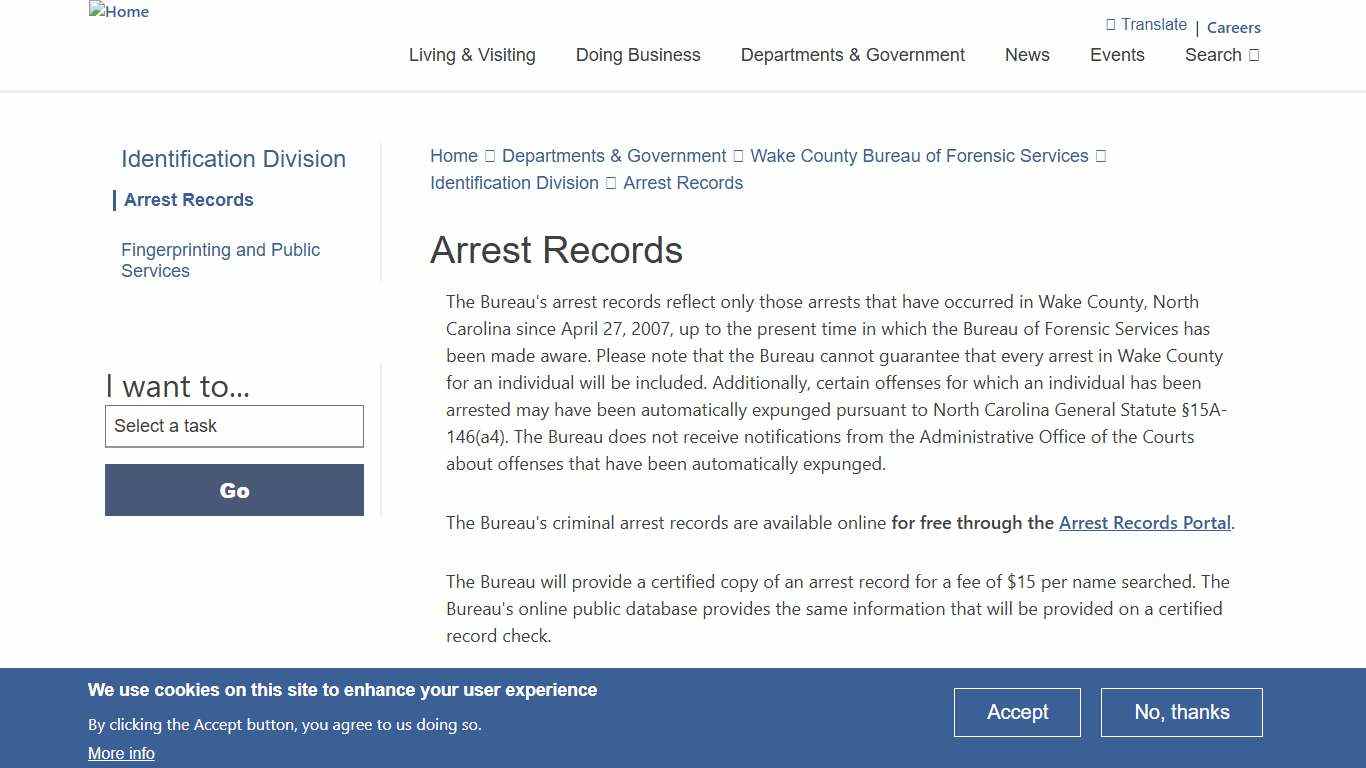 Arrest Records | Wake County Government